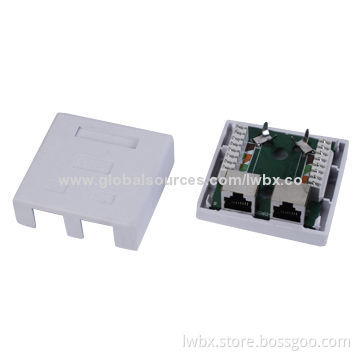 Cat.5e FTP Rj45 Surface Jack 2 Ports